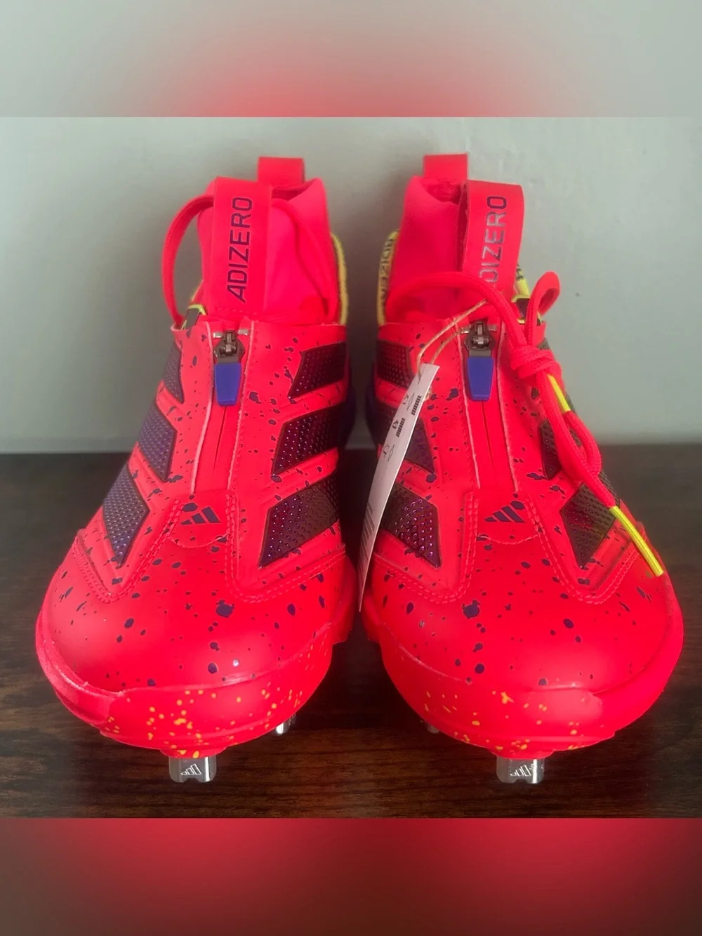 Adidas Adizero Impact+ 2.0 Metal Baseball Cleats Shades Red Men’s Size 7 JQ4274